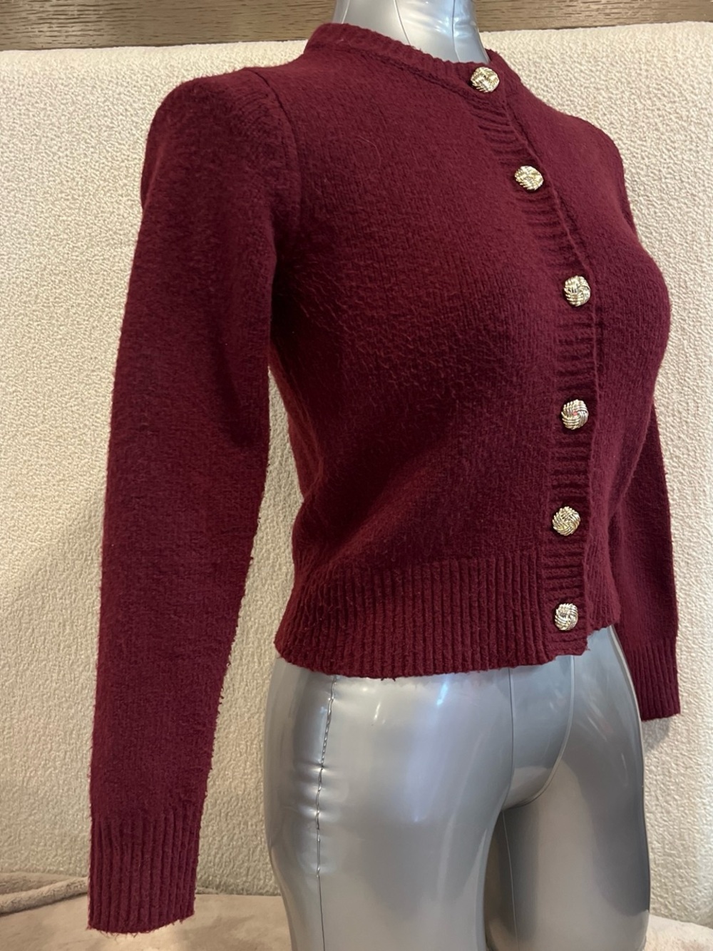 Song of Style Burgundy Knit Button-Up Cardigan